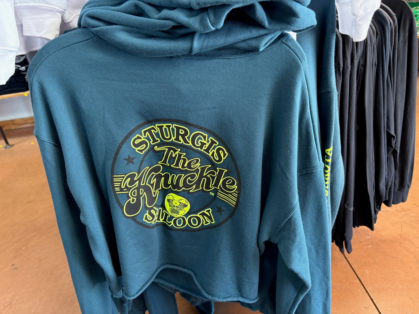 Knuckle Saloon Crop Hoodie