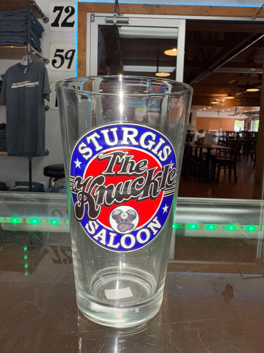 Knuckle Saloon 16 oz. Pint Glass